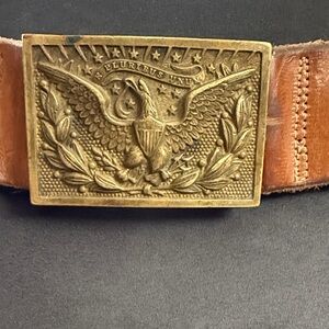 Civil War era U.S. Officer's Model 1851 Pattern Rectangular Sword Belt Plate.